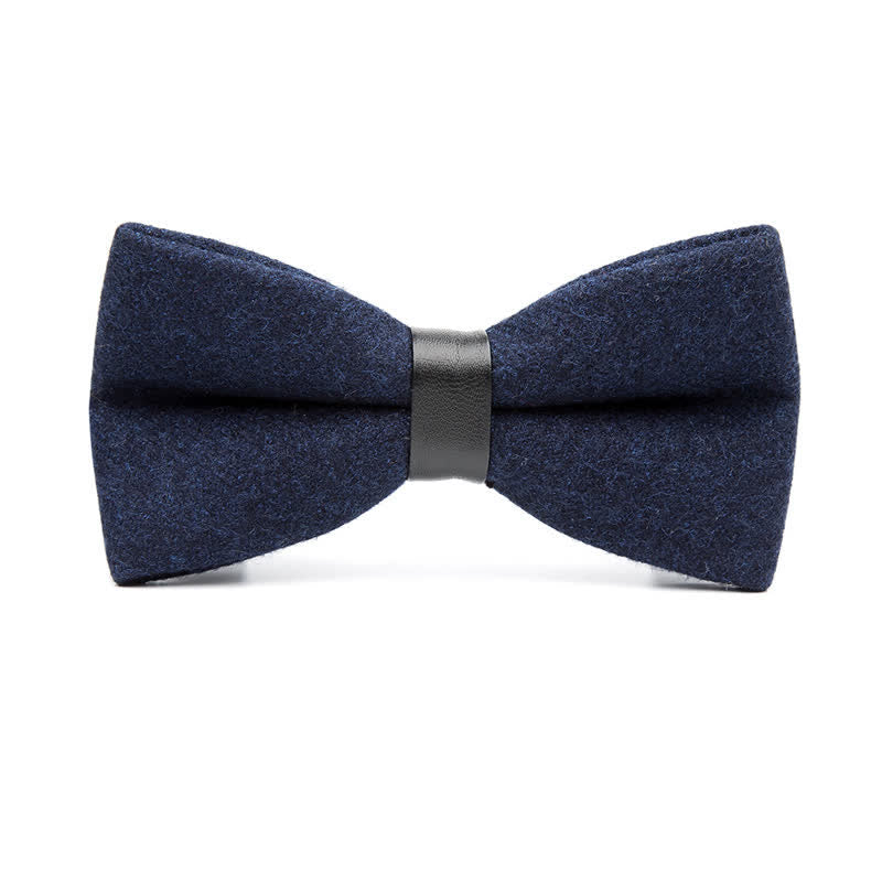 Men's Vintage Wool Solid Color Bow Tie