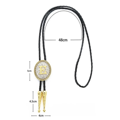 Western Cowboy Shirt Accessory Alphabet A To Z Bolo Tie