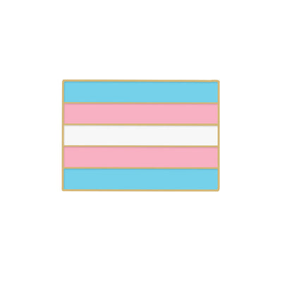 6Pcs Pride Day Pink & Blue Rainbow Flag Brooch