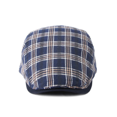 Travel Casual Checkered Beret Flat Cap