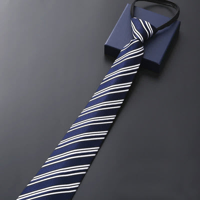 Men's Blue Series Zipper Tie Business Necktie