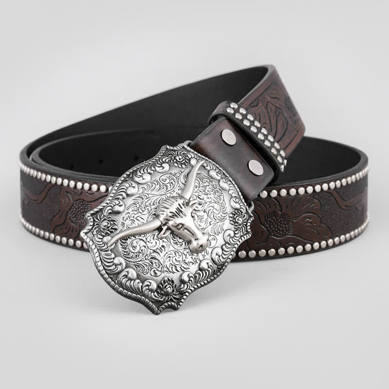 Bull Leather Belt – FloralTrip